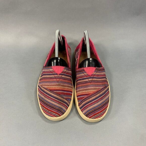 Toms Women’s Size 8 Pink Colorful Canvas Flats - Picture 3 of 10